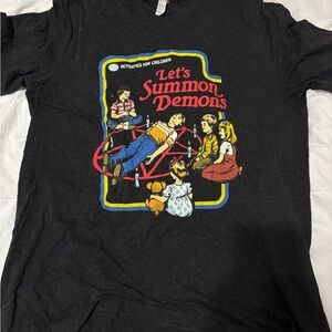 Bella Canvas Black Graphic Tee - Let's Summon Demons